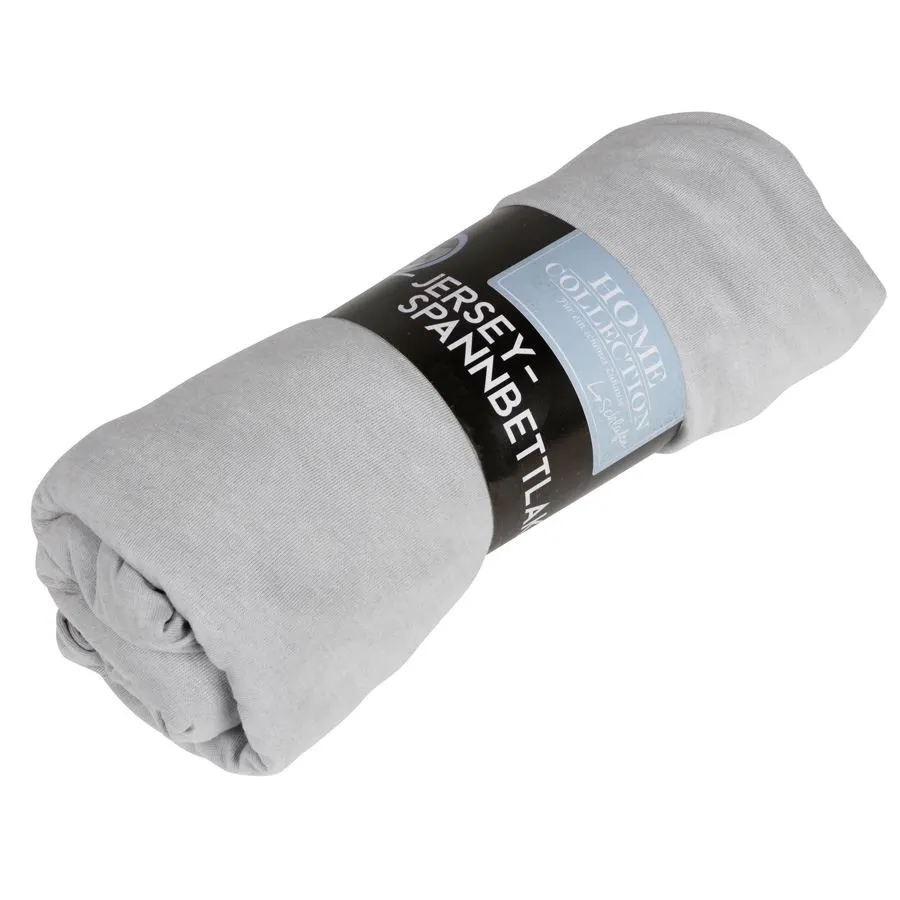 Jersey-Spannbettlaken 160/180x190/200cm Hellgrau