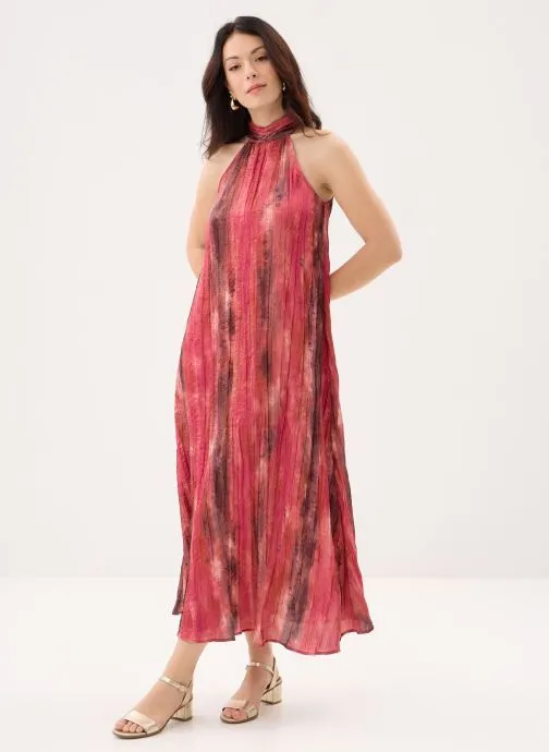 Lange jurken Vivaia Halterneck S/L Ankle Dress/Dc dames roze
