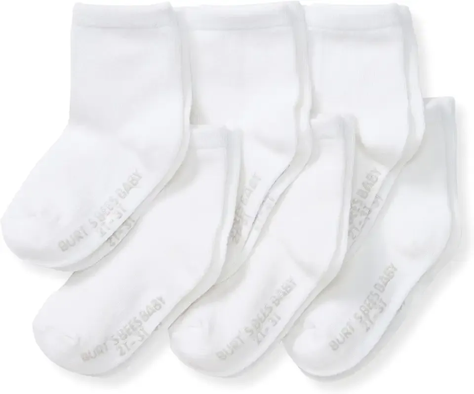 Burt’s Bees Baby Baby Girls' Ankle Socks with Non-Slip Grips, Organic Soft Cotton Toddler Socks Baby Essential, 6-Pack