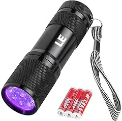 Lighting EVER Black Light Flashlight, Smal…