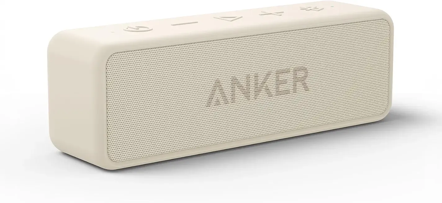 Soundcore Anker 2 Portable Bluetooth Speaker, 24-Hour Playtime, IPX7