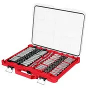 Milwaukee Tools 98pc 3/8" 6-Pt and 12-Pt Metric & SAE Ratchet & Socket Set with PACKOUT™ Low-Profile Organizer 48-22-9285