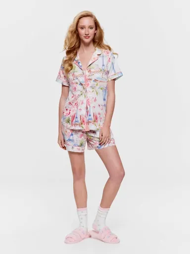 Paris Painted 100% Soft Cotton Short Sleeve Shirt