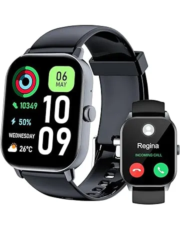 ISKOVI 1.91" Smart Watch,Fitness Tracker,Smart Watches for Men and Women with Message Call Function,120+ Sport Modes, IP68 Waterproof,24 Hours Heart Rate/Sleep Monitor,for Android/iOS