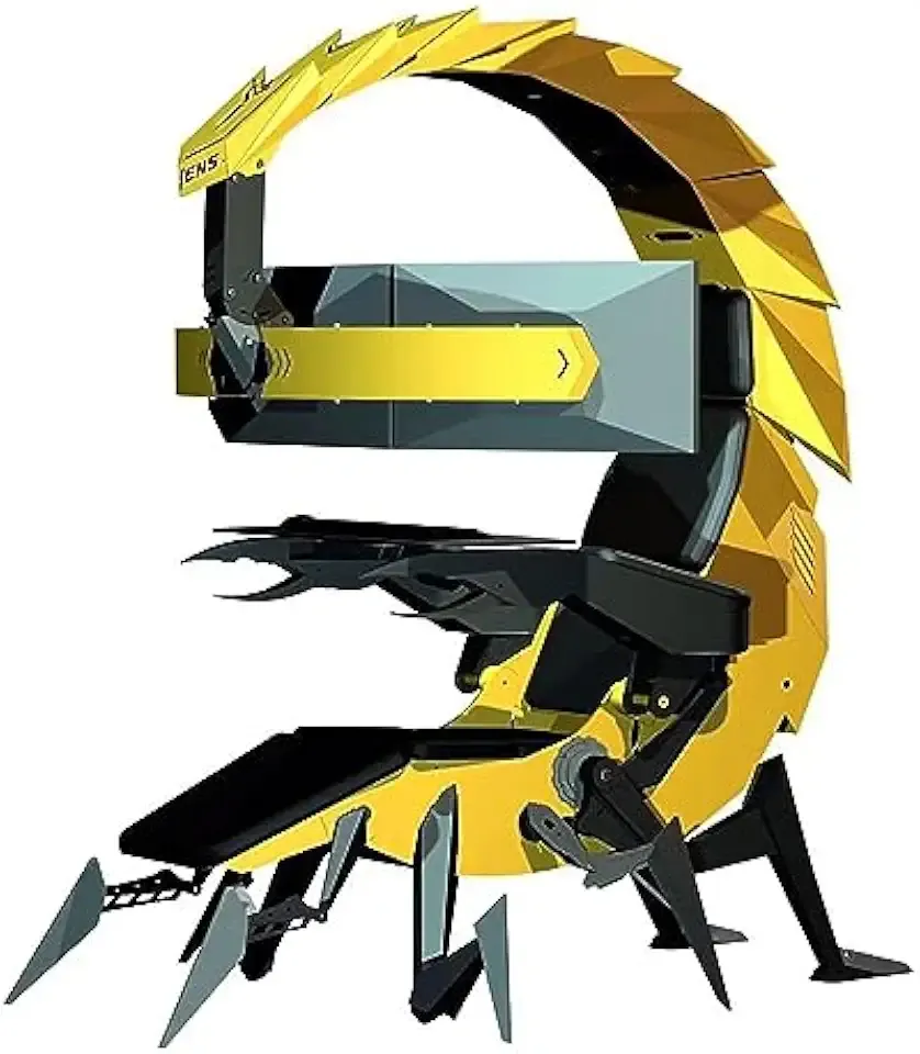 Gaming Chair Ergonomic Swivel with RGB LED for Racing, E-Sports, and Home Office Comfort (B)