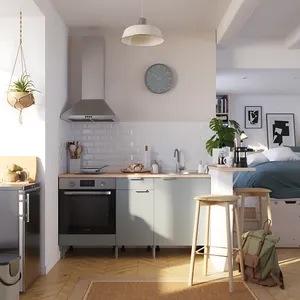 Cocina en kit Eleki gris 3 módulos bajos L.160 x H.87 x P.58 cm