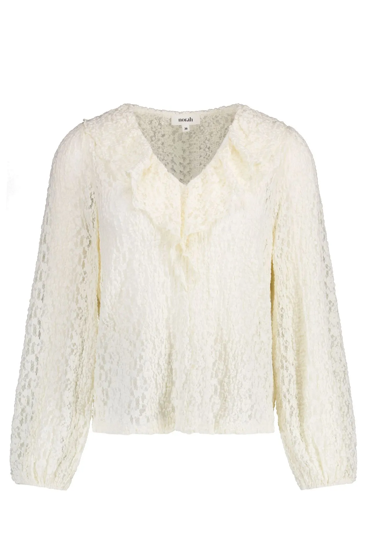 Off-white kanten blouse