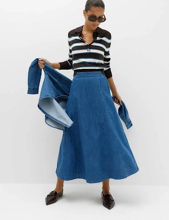Denim-Midi-Rock