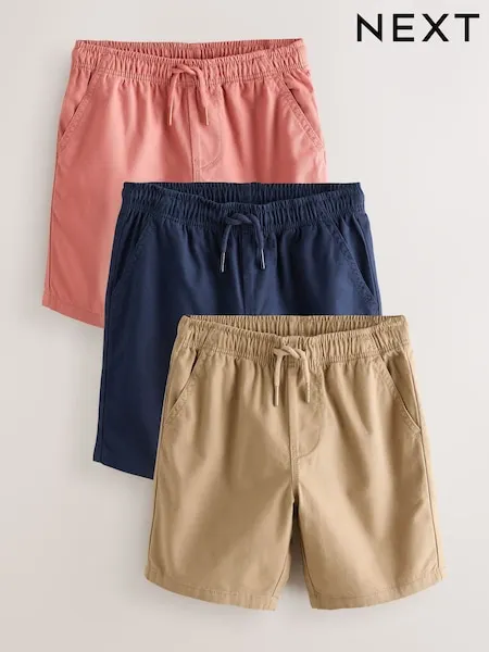 Navy/Khaki/Tan 3 Pack Shorts (3-16yrs)