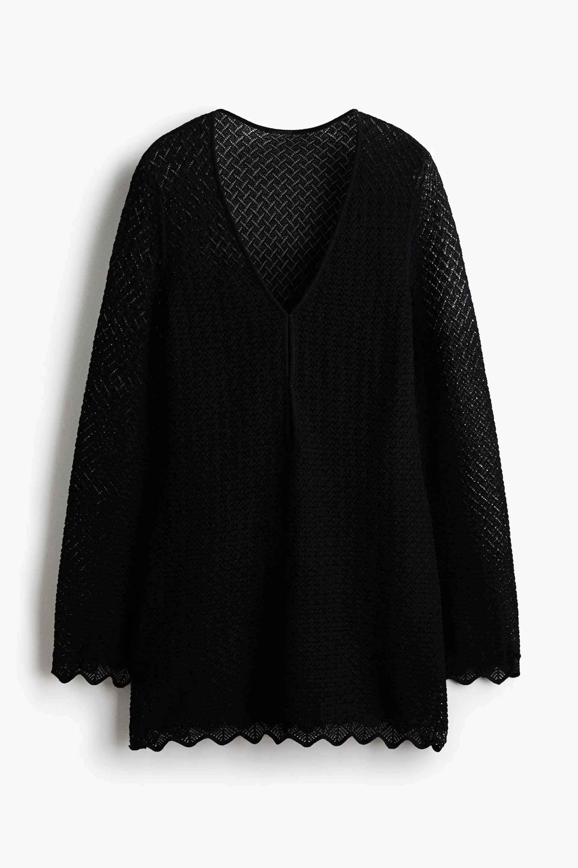 Vestido playero en tejido pointelle