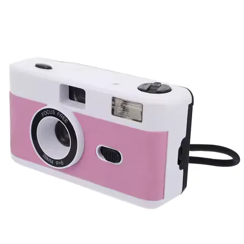 1Pcs Reusable 35Mm Film Camera Plastic Build-in Flash Vintage Retro Camera Use Any Color Black White Film Perfect Gift