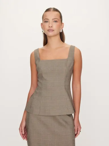 Martha Check Bustier