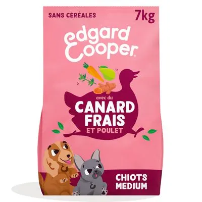 Edgard & Cooper Medium Puppy Canard et poulet sans céréales