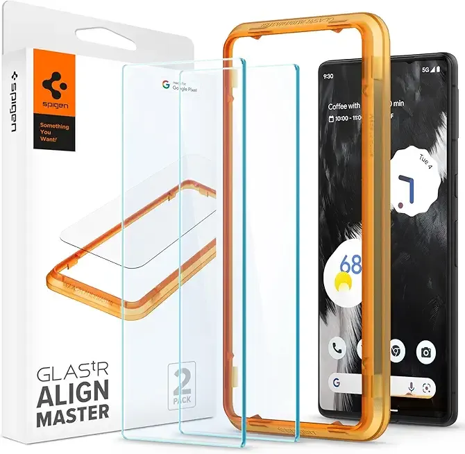 Spigen Tempered Glass Screen Protector [GlasTR AlignMaster] designed for Pixel 7 [Case Friendly] - 2 Pack