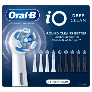 Oral-B iO Deep Clean Replacement Toothbrush Head, 9-count