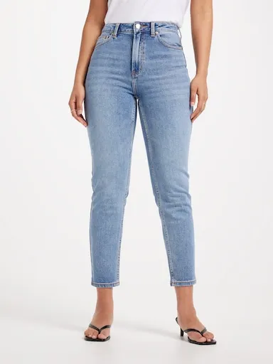 ONLY Emily High Straight Ankle Jean In Medium Blue