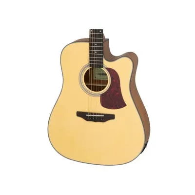 ARIA AD-10CE W/BAG - MATTE NATURAL DREADNOUGHT CUTAWAY ELECTRIC ACOUSTIC GUITAR
