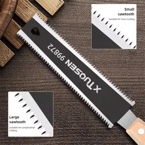 Hand Saw 6-inch Double-sided Saw Flexible Blade for Flush Cutting Household Woodworking Tools Fine Tooth Precision Flat Saws