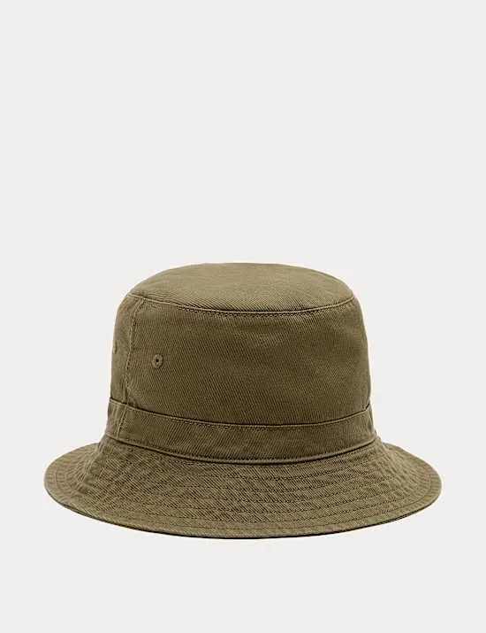 Bestickter Bucket Hat für Kinder aus reiner Baumwolle (1–13 J.)