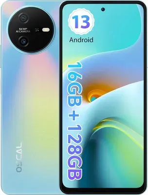 OSCAL 6.78 Zoll Android Handy Tiger 12, 8GB+128GB/1TB Smartphone Ohne Vertrag 4G Dual SIM, 64MP Kamera, 5000 mAh, Fingerprint, Blau