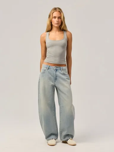 RES X ABRAND Mid Barrel Jean In Olivia