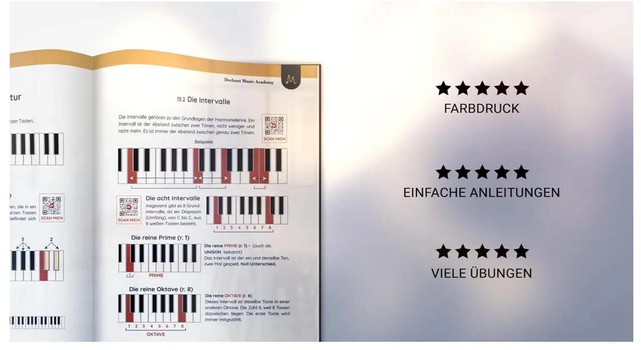 Spiele Wie Ein Profi Klavier Anfänger Level 1 mit 68 QR-Codes - Video und Audio