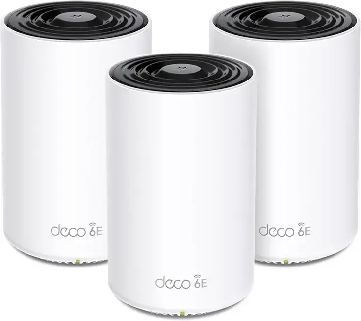 Deco XE70 Pro AXE4900 Tri-Band WiFi 6E Mesh WiFi System - 2.5G WAN/LAN Ports, 4.9 Gbps Wi-Fi 7,200 Sq. Ft Coverage, Connect up to 200 Devices, 6 GHz Band, 3-Pack