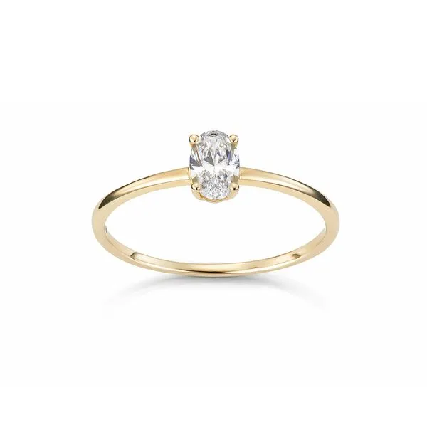 Ring Oval 375 Gult Gull