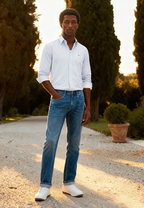 CORE DENTON - Jeans straight leg - light blue