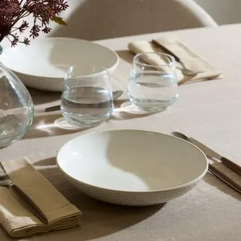 Diep Bord CAZIMA Ø20 Stippen Beige