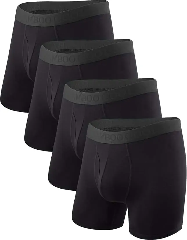 BAMBOO COOL Ultra Soft Mens Underwear Boxer Briefs Multi-pack | Viscose from Bamboo,No Ride Up,Cooler & More Breathable than Cotton,Lightweight & Anti-chafing,Daily Wear,Outdoor