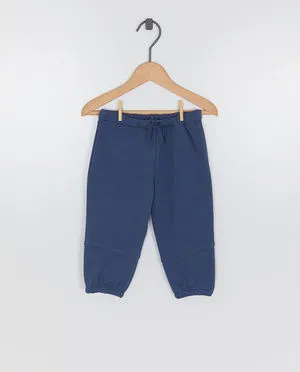 Blauwe broek, loose fit
