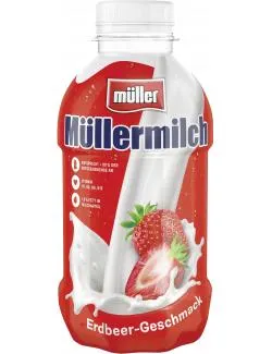 Müller Müllermilch Erdbeer-Geschmack (Einweg)