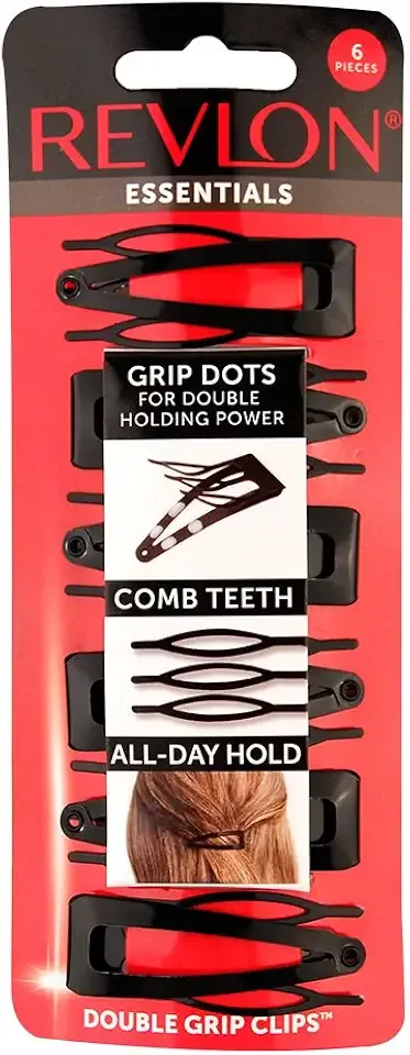 Revlon Double Grip Hair Clips, 6 Count