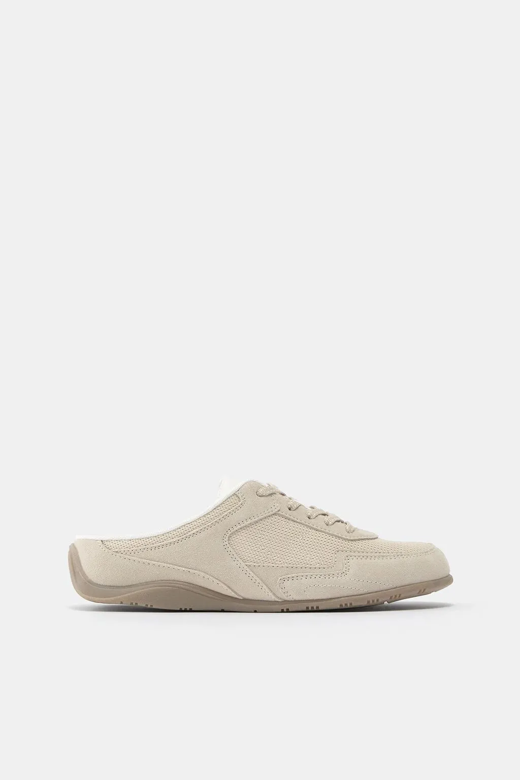 Leather slingback trainers