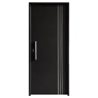 Puerta de exterior chapa 480 con barra negra 80 x 200 x 3.5 cm derecha
