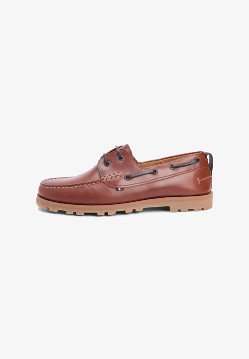 LEATHER CLEAT LIGHTWEIGHT BOAT SHOES - Båtsko - ginger clay