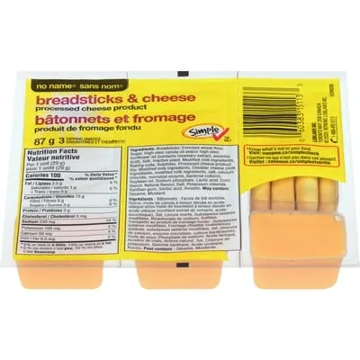 Breadsticks and Cheese, Processed Cheese Product