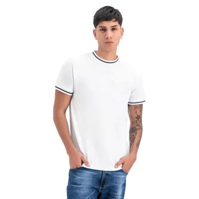 Playera Hummo Hombre Casual Contraste En Cuello