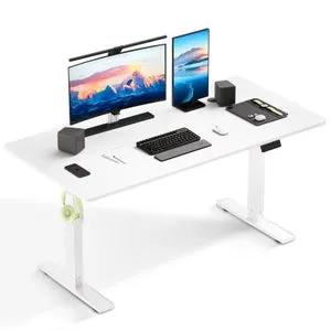 Escritorio Elevable Eléctrico 60x140 cm, Altura 70-117 cm, Función memoria, Rebote en caso de resistencia, Modo ahorro de energía.