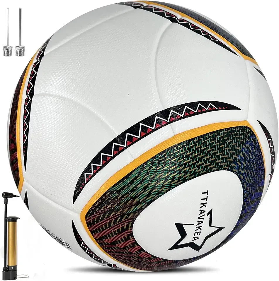 Size 5 Soccer Ball,Waterproof PU Leather,with Pump & Needles