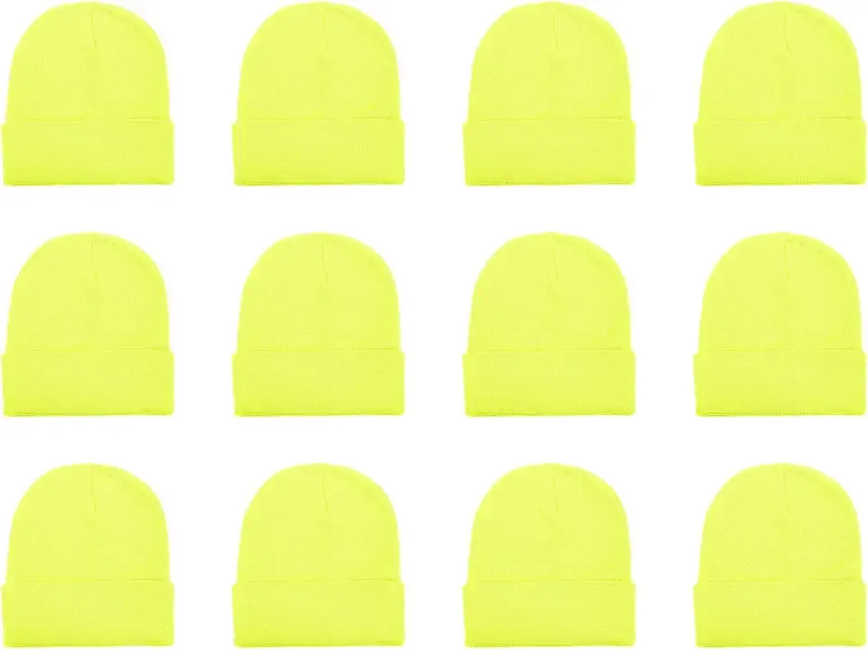 Unisex Beanie Cap Knitted Warm Solid Color and Multi-Color Multi-Packs