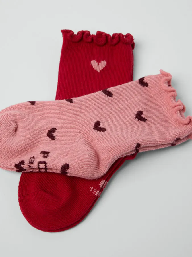 2-pack Babysokker Hjerter