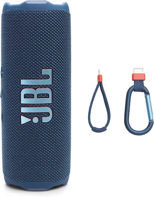 JBL Flip 7 Portable Bluetooth Speaker, Waterproof and Drop-Proof - Blue | Up To 16 Hours Playtime, IP68 Dustproof Build, Clip-On Loop, USB C Lossless Audio, Links With Other Speakers For Outdoor Use