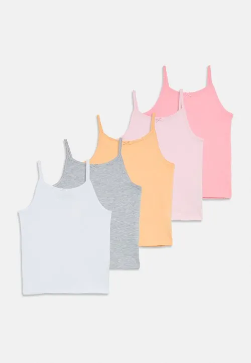 5 PACK VESTS - Undertrøye - white/mottled light grey/pink