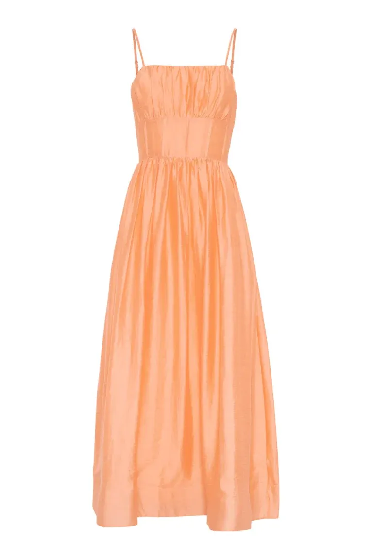 Bernadette Midi Dress - Oransje