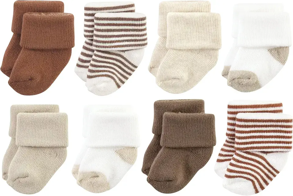 Baby 8-pack Cotton Rich Newborn and Terry Socks