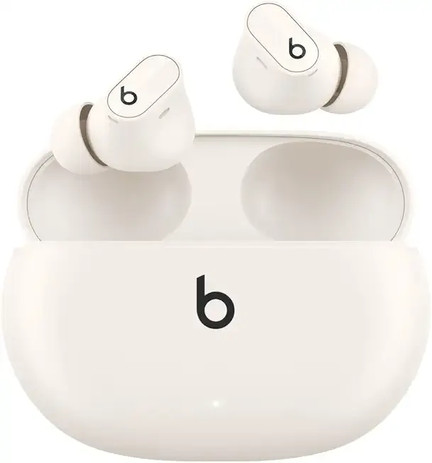 Studio Buds + | True Wireless Noise Cancelling Earbuds, Enhanced Apple & Android Compatibility, Built-in Microphone, Sweat Resistant Bluetooth Headphones, Spatial Audio - Ivory
