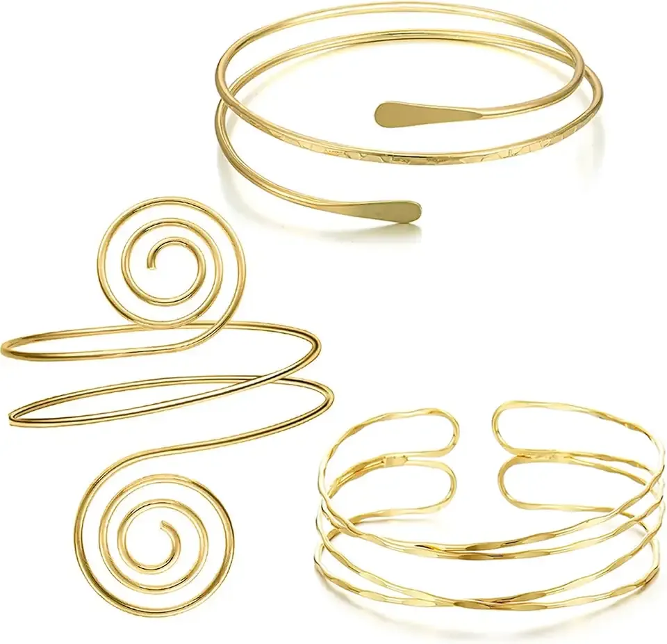 MAGIDOVE 3PCS Arm Cuffs for Women Arm Band Adjustable Armband Set