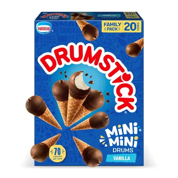 Rollback Drumstick Mini Drums Vanilla Sundae Cones, Kosher, 20 Count $7.12 Was $8.12 42.1 ¢/fl oz